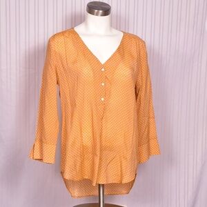 Como Black Top Gold and White Polkadot High Lo Sheer Size Medium